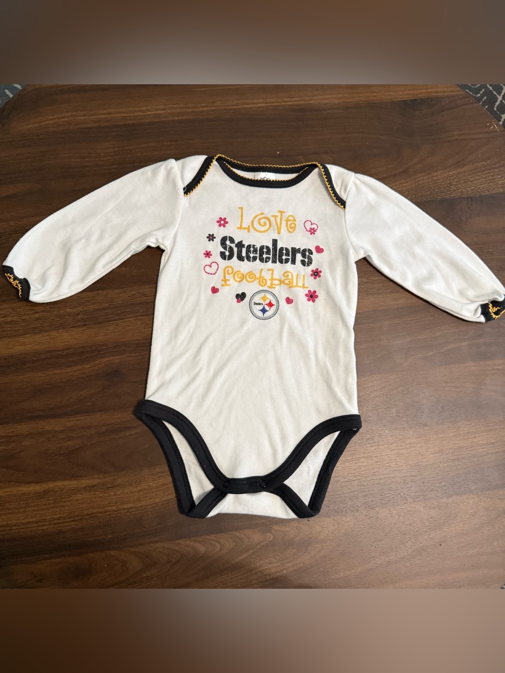 Baby girl Pittsburgh Steelers onesie